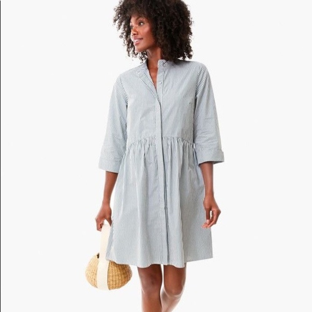 Tuckernuck Royal Shirt Dress Green Stripe